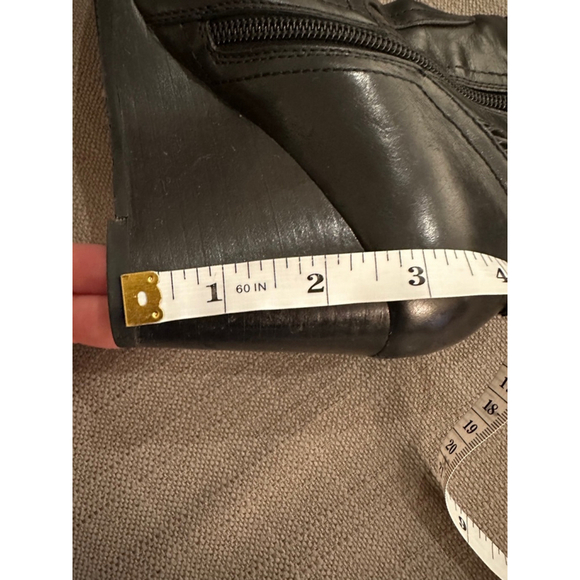 Women's Rudsak Black Leather Wedge Knee High Boots - Picture 10 of 12